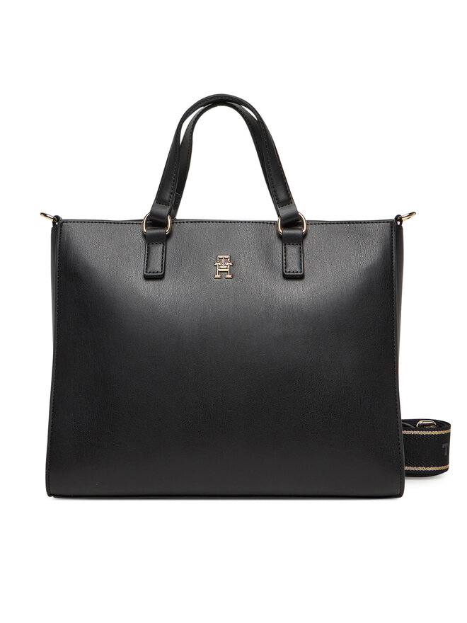 Tommy Hilfiger Ročna torba Tommy Hilfiger Th Joy Satchel AW0AW16814 Črna