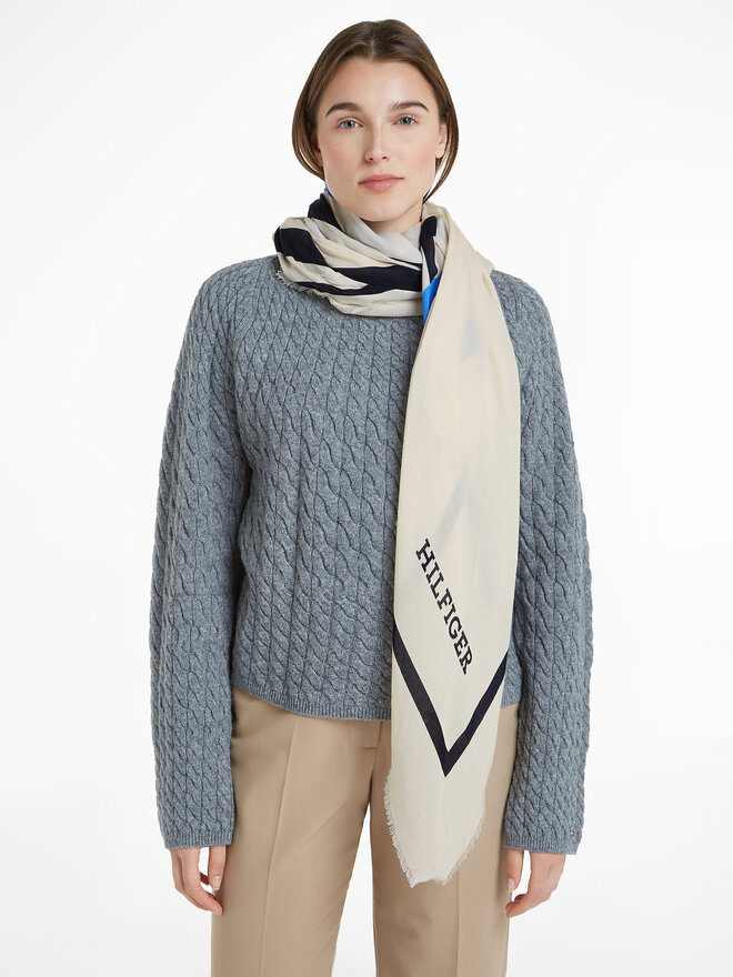 Tommy Hilfiger Бандана Tommy Hilfiger Hilfiger Prep Square AW0AW16034 Екрю