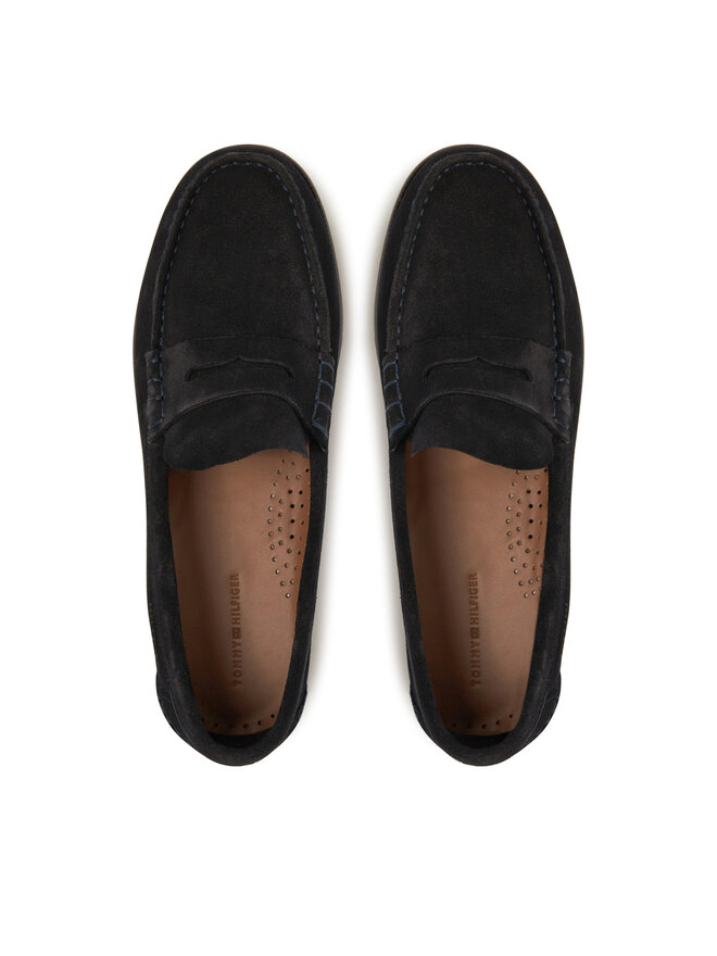 Tommy Hilfiger Μοκασίνια Tommy Hilfiger Classic Hilfiger Suede Loafer FM0FM05363 Σκούρο μπλε