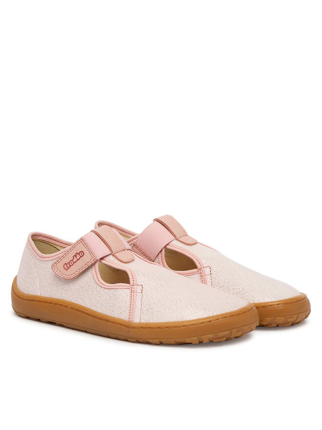 Froddo Тапочки Froddo Barefoot Canvas T-Bar G1700439-2 D Рожевий
