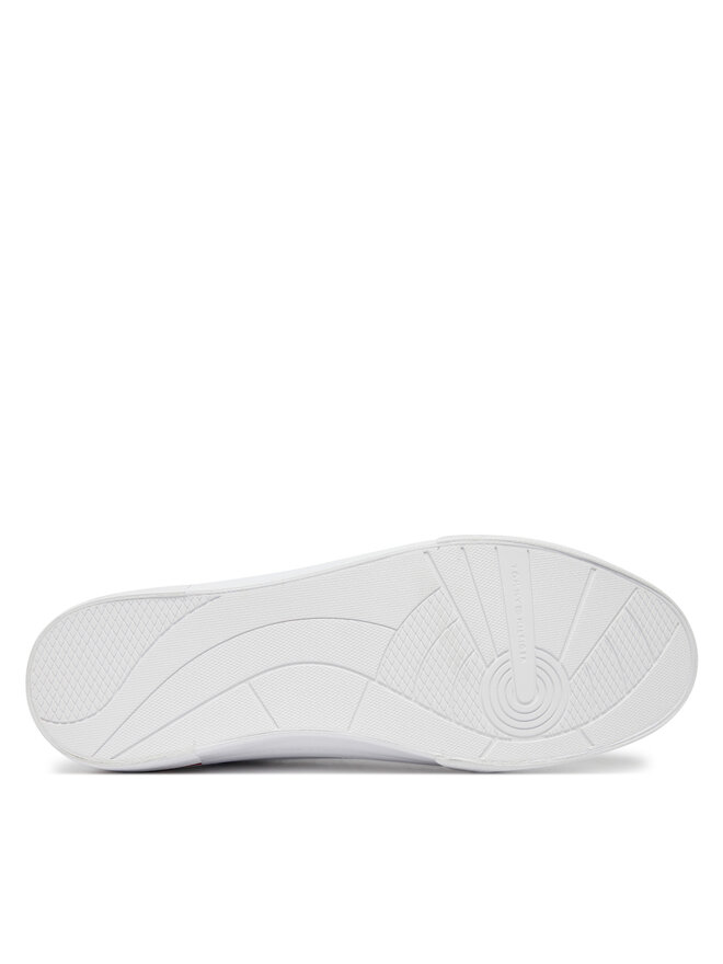 Tommy Hilfiger Πάνινα παπούτσια Tommy Hilfiger Core Corporate Vulc Leather FM0FM05399 Λευκό