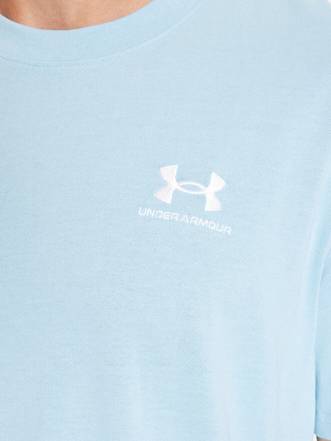Under Armour Under Armour T-Shirt Ua M Logo Emb Heavyweight Ss 1373997 Himmelblau Loose Fit
