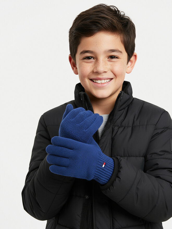 Tommy Hilfiger Kinderhandschuhe Tommy Hilfiger Small Flag AU0AU01657 Blau