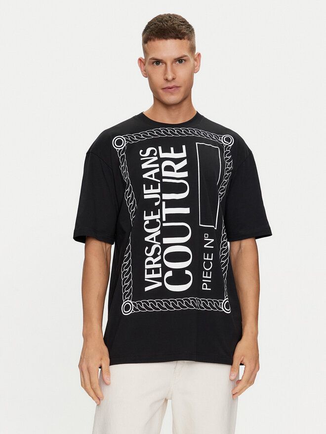 Versace Jeans Couture Versace Jeans Couture T-Shirt 76GAHE04 Μαύρο Regular Fit