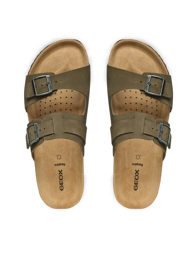 Geox Pantoletten Geox U Sandal Ghita U159VB 00032 C3009 Khakifarben