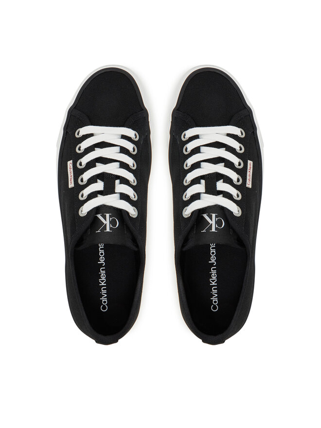 Calvin Klein Jeans Teniszcipő Calvin Klein Jeans Vulc Flatform Ctn Logo Tag YW0YW01838 Fekete