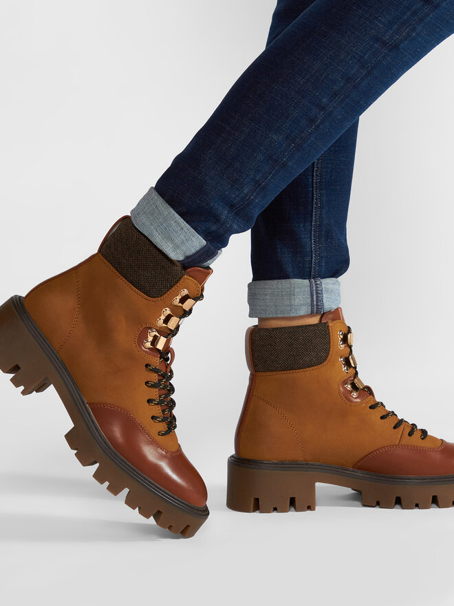 ONLY Shoes Schnürstiefeletten ONLY Shoes Onlbetty-2 15272049 Braun
