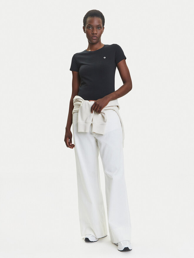 Converse Converse T-Shirt 10027252-A02 Schwarz Slim Fit