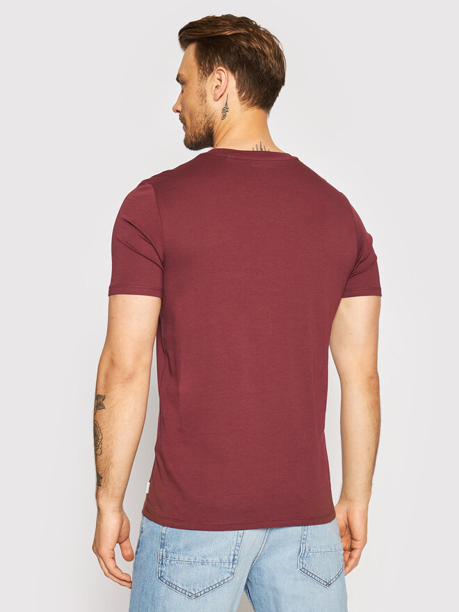 Jack&Jones Jack&Jones Marškinėliai Organic Basic 12156101 Vyšninė Slim Fit