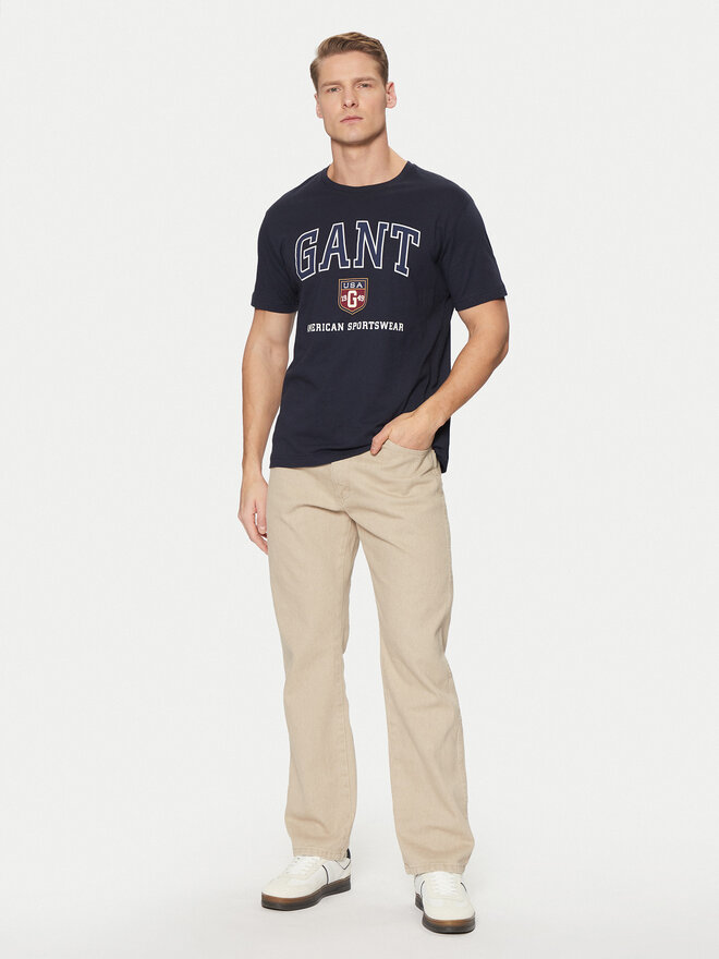 Gant Gant Póló 2003290 Sötétkék Regular Fit
