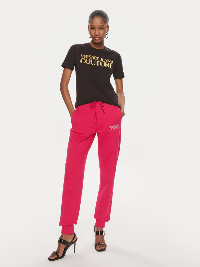 Versace Jeans Couture Versace Jeans Couture T-Shirt 76HAHT04 Μαύρο Slim Fit