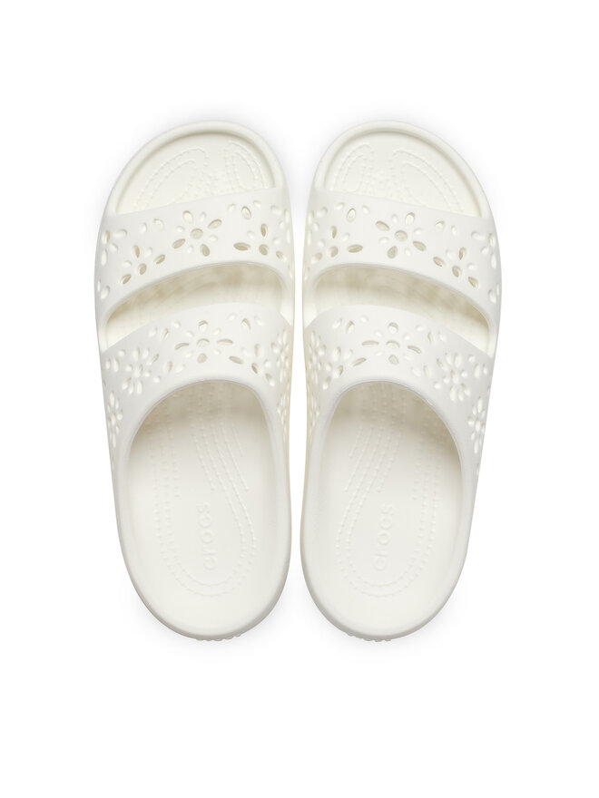 Crocs Шльопанці Crocs Classic Floral Cutout Sandal 210966 Білий