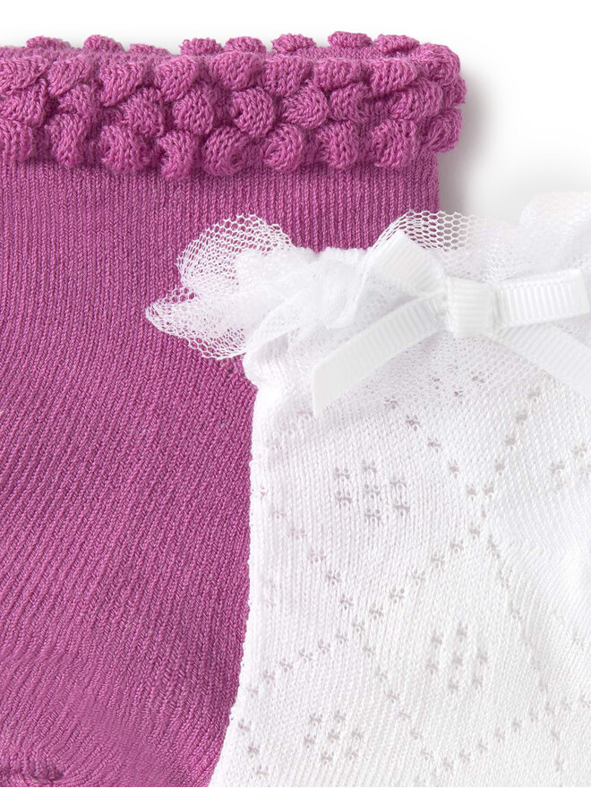 Mayoral Set de 2 perechi de șosete lungi pentru copii Mayoral 10872 Roz