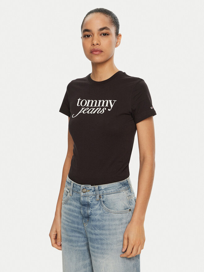Tommy Jeans Tommy Jeans T-Shirt Essential DW0DW19447 Μαύρο Slim Fit