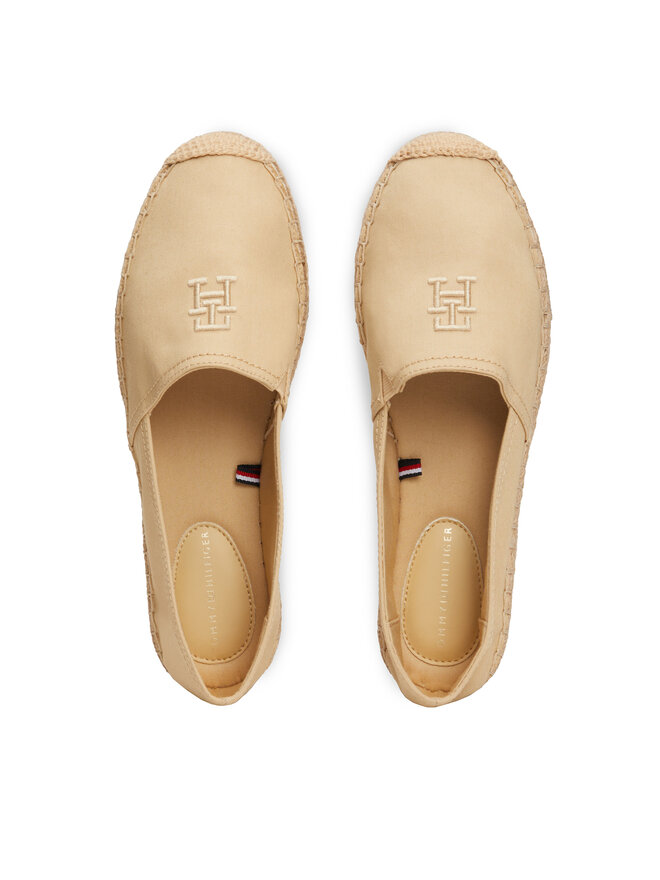 Tommy Hilfiger Еспадрили Tommy Hilfiger Embroidered Flat Espadrille FW0FW07721 Бежов