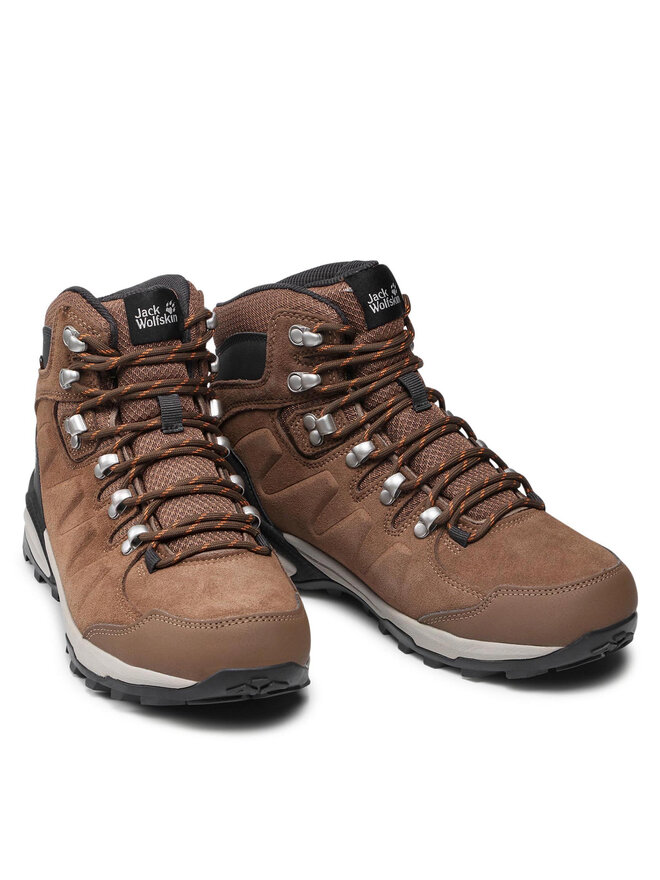 Jack Wolfskin Trekkingschuhe Jack Wolfskin Refugio Texapore Mid W 4050871 Braun