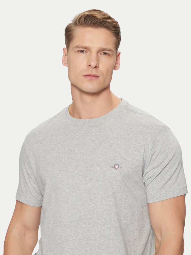 Gant Gant T-Shirt Shield 2003185 Grau Slim Fit
