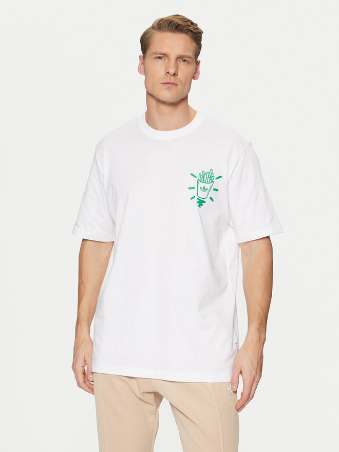 adidas adidas T-Shirt Street B JD0677 Weiß Loose Fit