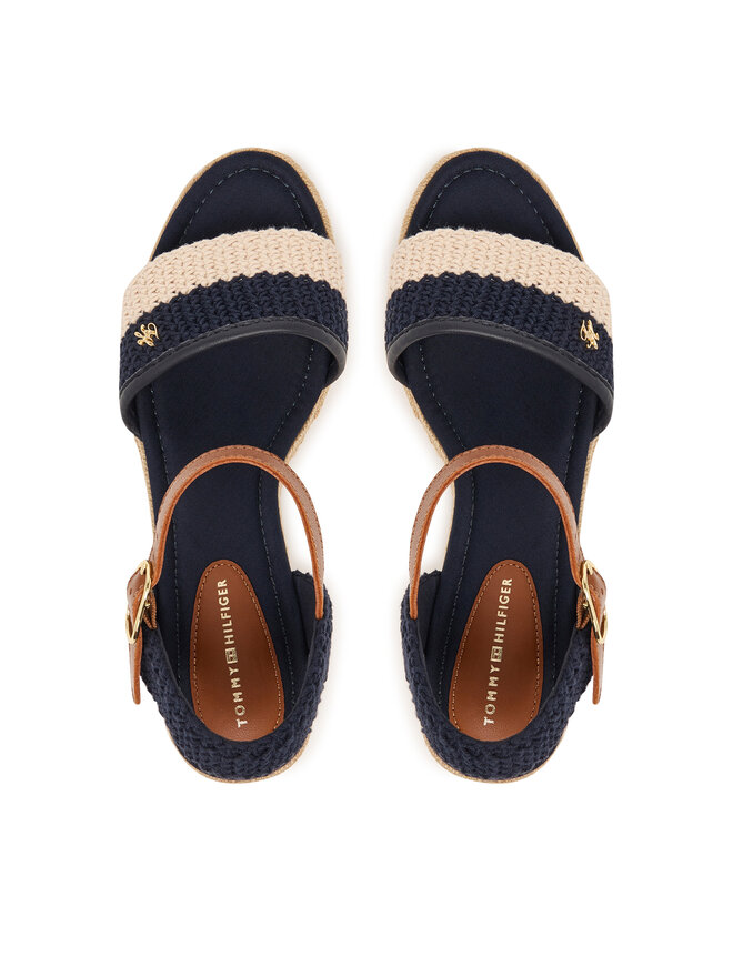 Tommy Hilfiger Espadrilles Tommy Hilfiger Mid Espad Wedge Crochet FW0FW09516 Dunkelblau