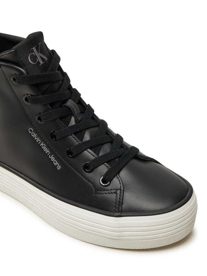 Calvin Klein Jeans Αθλητικά Calvin Klein Jeans Bold Vulc Flatf Mid Lth In YW0YW01634 Μαύρο