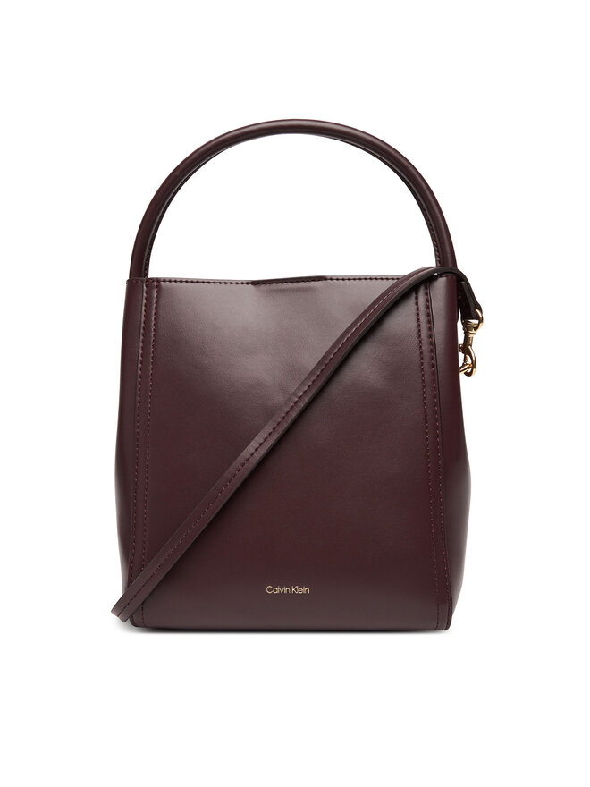 Calvin Klein Handtasche Calvin Klein Ck Bucket With Strap LV04F3174G Dunkelrot