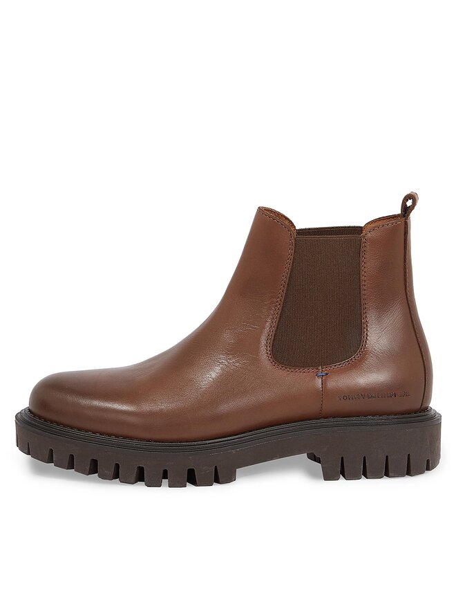 Tommy Hilfiger Челсі Tommy Hilfiger Premium Casual Chunky Lth Chels FM0FM04755 Коричневий