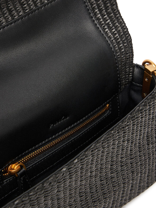 PINKO Handtasche PINKO Love One Mini Slouchy Fl PE 25 PLTT 104340 A2CF Schwarz
