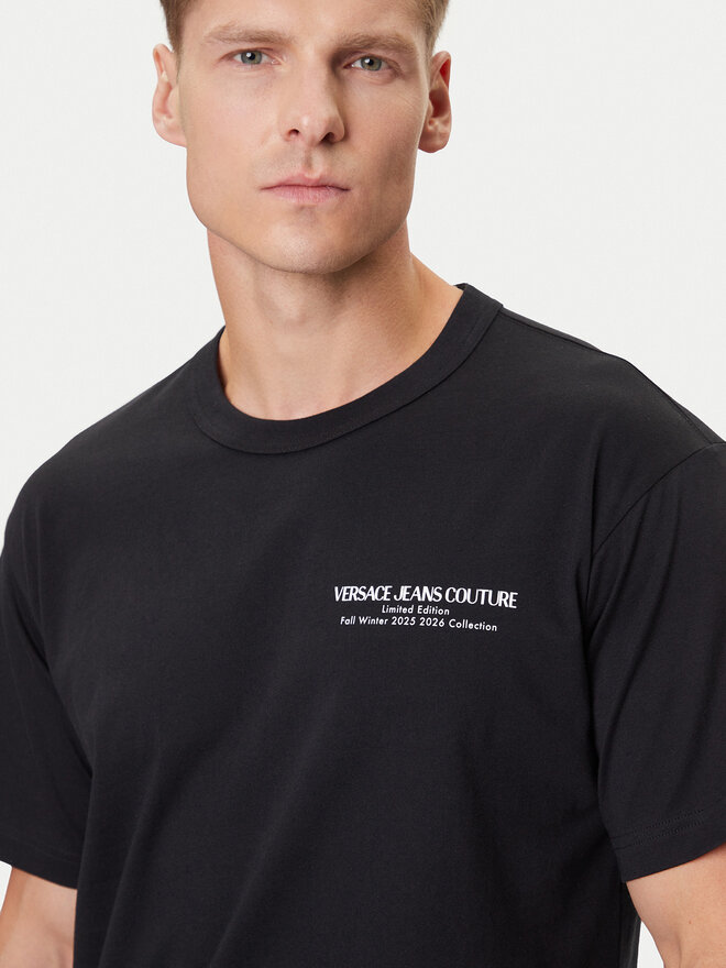 Versace Jeans Couture Versace Jeans Couture Camiseta 79GAHE10 CJ00E Negro Regular Fit