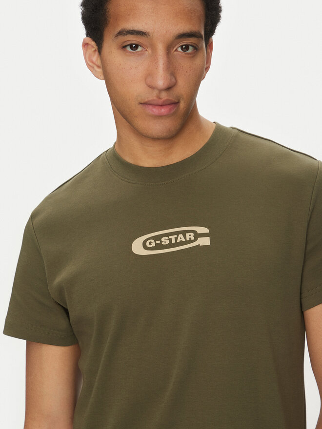 G-Star Raw G-Star Raw Marškinėliai Old Skool D25967-C812 110 Žalia Regular Fit