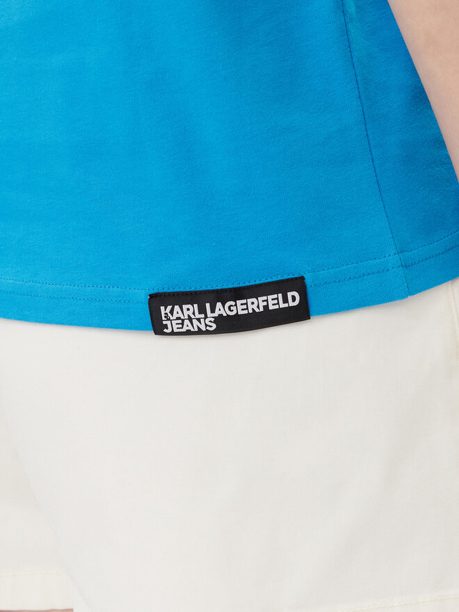 Karl Lagerfeld Jeans Karl Lagerfeld Jeans Marškinėliai A1W17005 Mėlyna Relaxed Fit