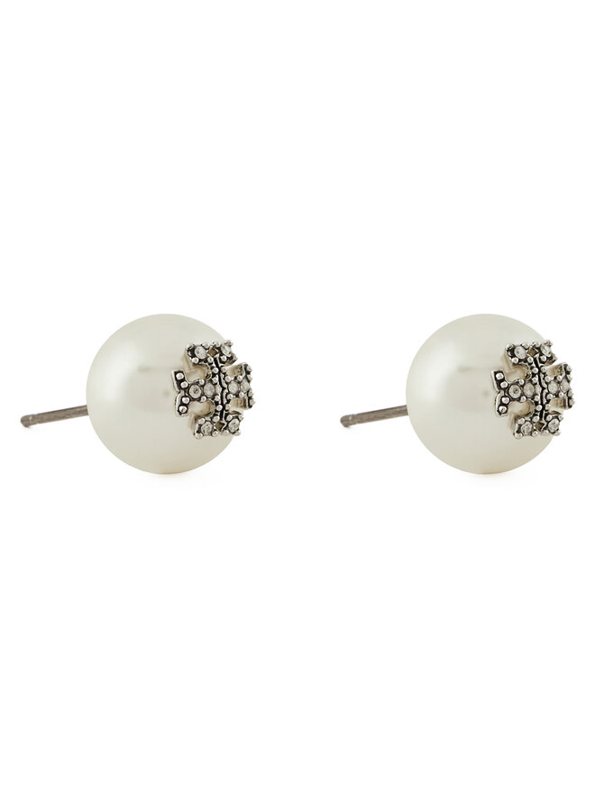 Tory Burch Fülbevaló Tory Burch Kira Pearl Stud 163698 Fehér