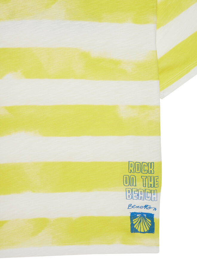 United Colors Of Benetton United Colors Of Benetton Футболка 3SL3C10P5 Жовтий Oversize