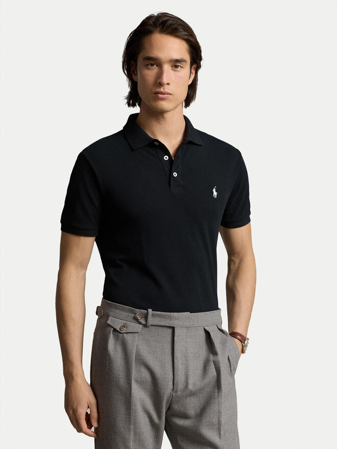 Polo Ralph Lauren Поло 710941439001 Чорний Custom Slim Fit
