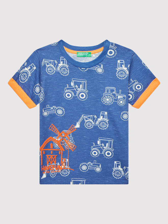 United Colors Of Benetton United Colors Of Benetton Camiseta 3UBTG100U Azul Regular Fit