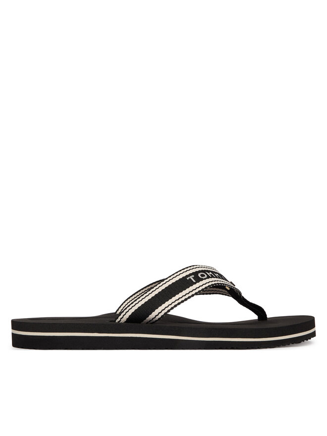 Tommy Hilfiger Zehentrenner Tommy Hilfiger Th Webbing Summer Sandal FW0FW09193 Schwarz