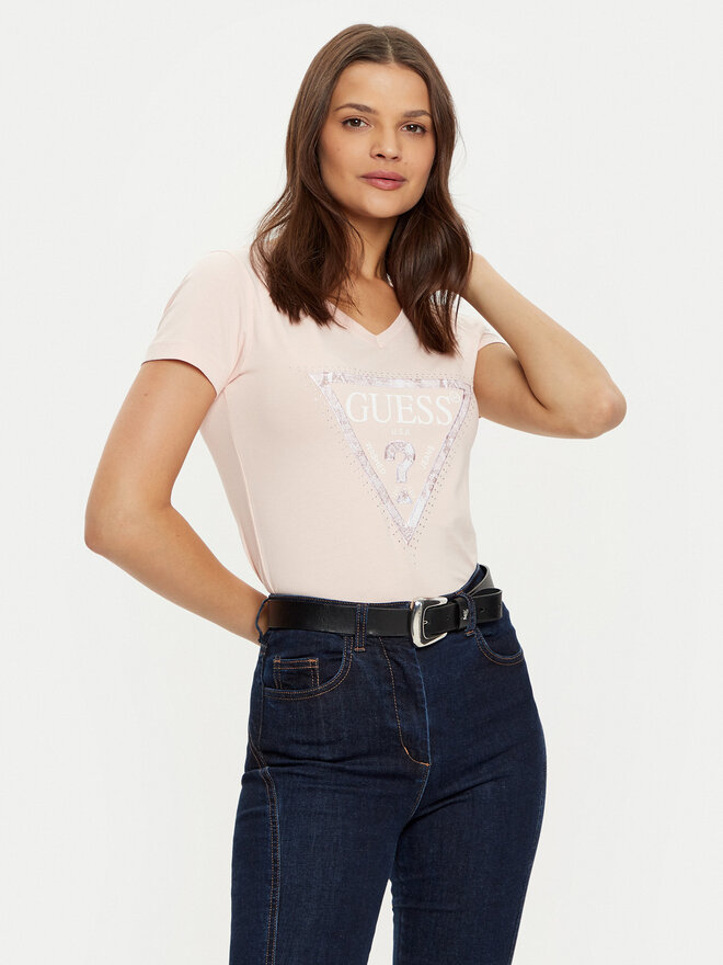 Guess Guess Póló W5RI21 J1314 Bézs Regular Fit