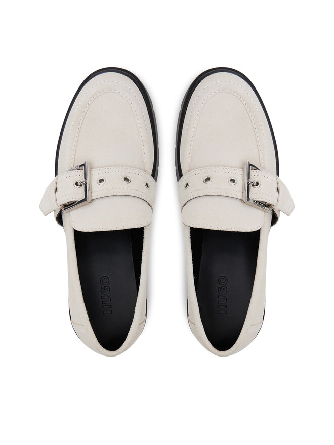 HUGO Loafersy HUGO 50541731 Écru