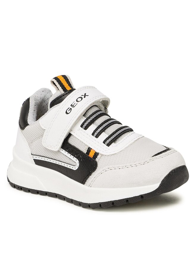 Geox J Briezee Boy A: Scarpe Da Ginnastica Nere Per Bambini E Ragazzi, Traspiranti E Con Velcro