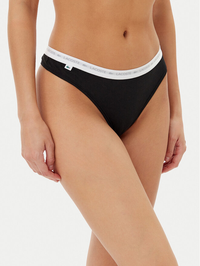 Lacoste Lacoste 3er-Set Stringtangas 8F1341 Schwarz