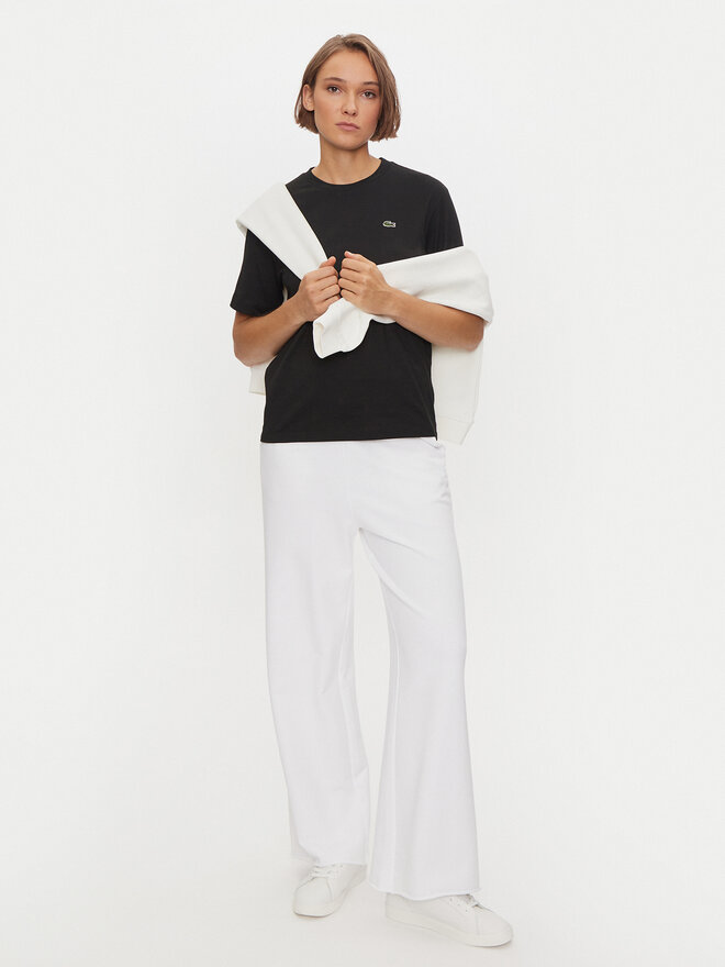Lacoste Lacoste Marškinėliai TF7215 Juoda Loose Fit