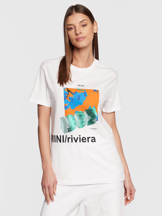 Ice Play Ice Play Póló 23E U2M0 F023 6324 1101 Fehér Regular Fit