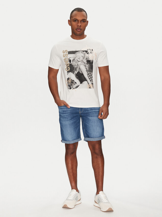 Guess Guess Marškinėliai M5GI33 KBW41 Balta Classic Fit