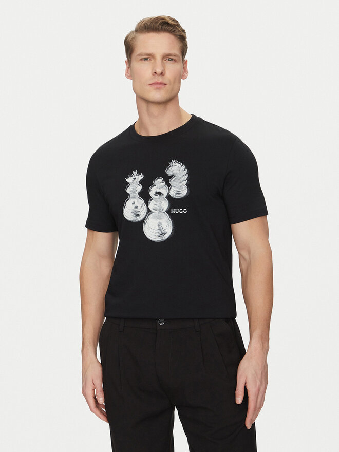 HUGO HUGO Camiseta Dischach 50532918 Negro Regular Fit
