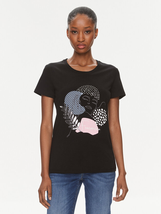 Fracomina Fracomina T-Shirt FR24ST3004J401N5 Μαύρο Regular Fit