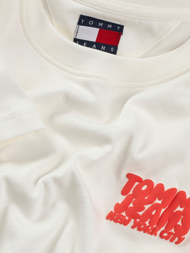 Tommy Jeans Tommy Jeans T-Shirt Bubble DW0DW21338 Weiß Regular Fit