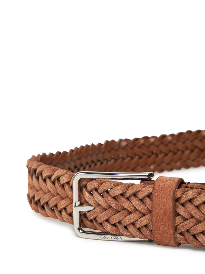 Calvin Klein Moški pas Calvin Klein Warmth Braided Suede 35Mm K50K512841 Rjava
