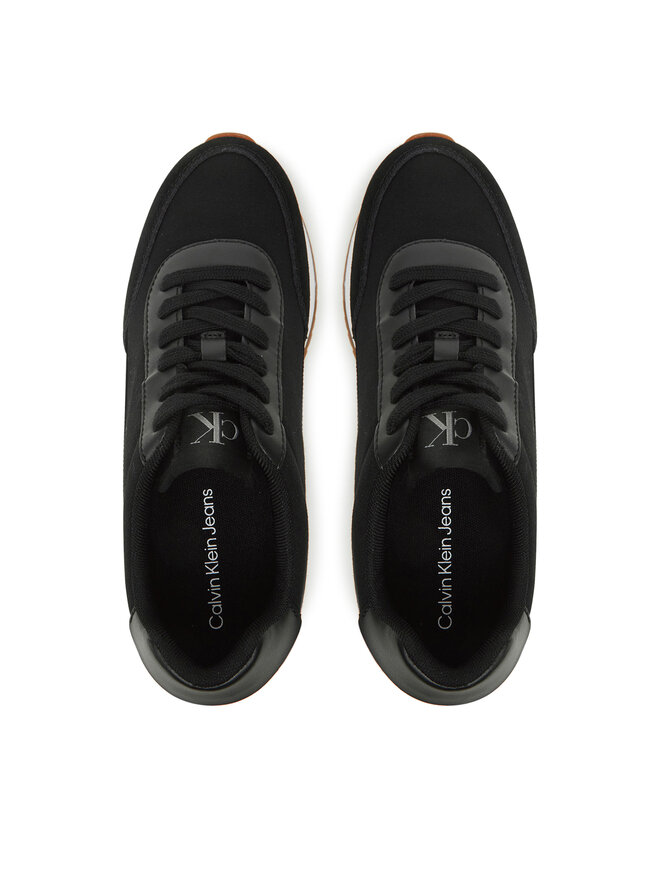 Calvin Klein Jeans Sneakersy Calvin Klein Jeans Retro Runner Low Laceup Canvas YW0YW01888 Czarny
