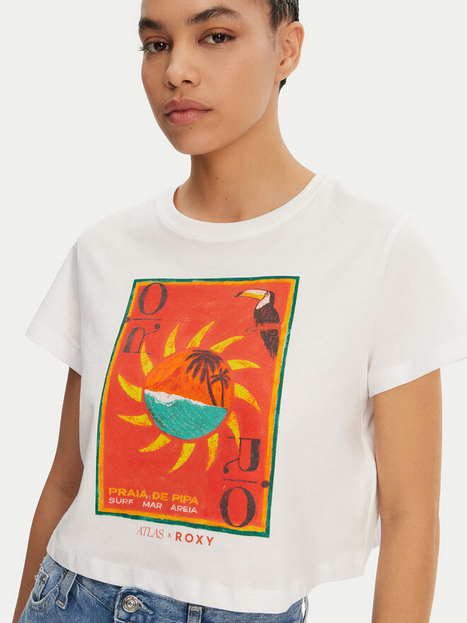 Roxy Roxy Camiseta ERJZT05921 Blanco Relaxed Fit