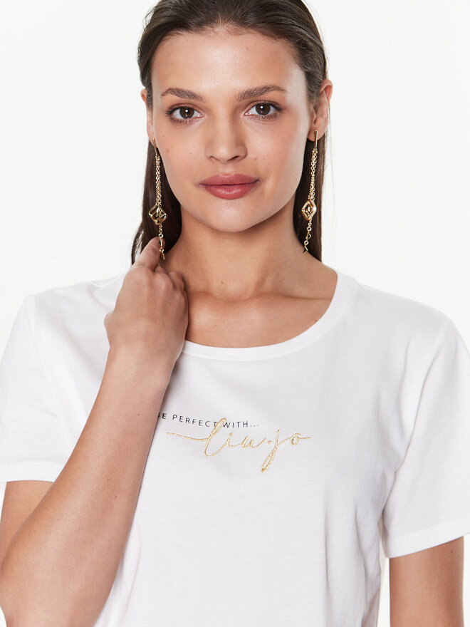 Liu Jo Sport Liu Jo Sport Camiseta TA3185 JS923 Blanco Regular Fit
