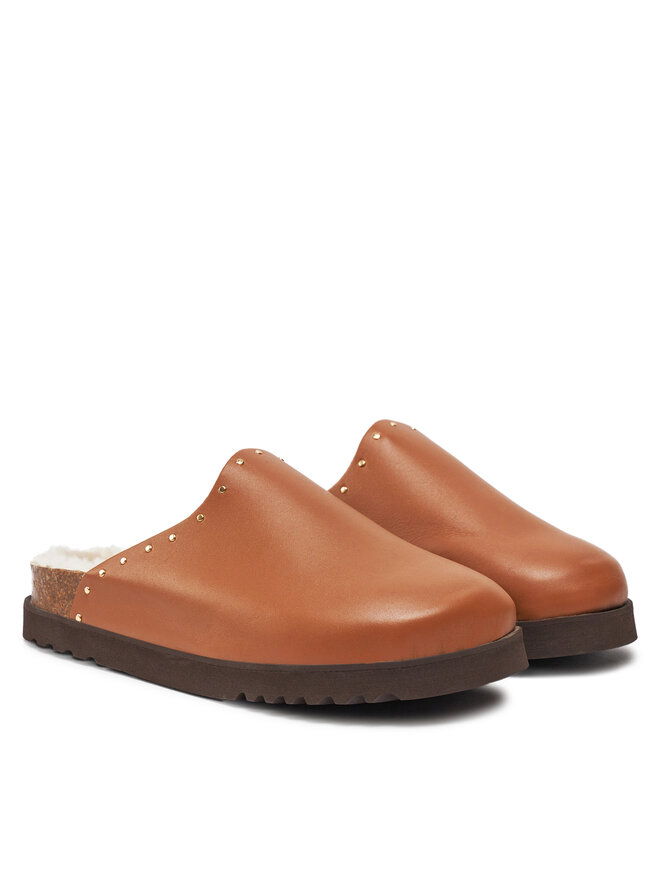 Scholl Чехли Scholl Fae Studs F30938 Кафяв